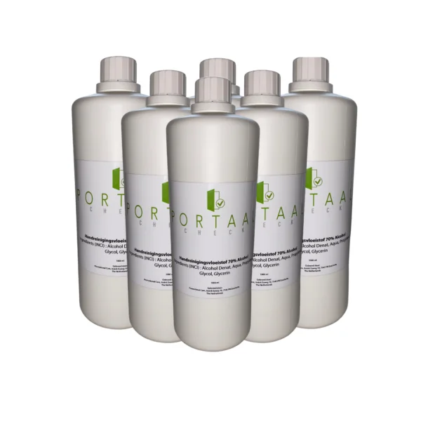Handreinigingsvloeistof (70% Alcohol) – 6 x 1 liter