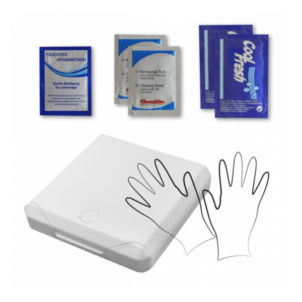 Hygiene box for travelling (10 pieces)