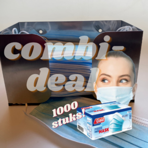 Combi-deal: mondkapje IIR (3-laags) + gratis dispenser