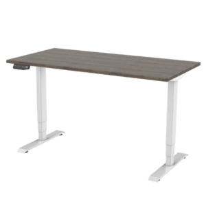 Desk sit-stand electric adjustable Largo Logan oak white