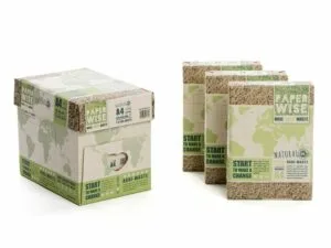Doos PaperWise Natural kopieerpapier A4 van 72 g/m² met vijf pakken van 500 vel