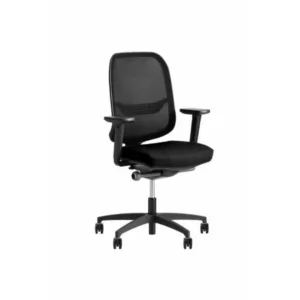 Be Fine bureaustoel met netweave rug, verstelbare lendesteun en keuze uit armleggers