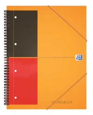 Oxford International Meetingbook A5+ met gelijnde bladzijden en spiraalbinding