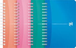 Oxford Office My Colours notitieboekje met spiraalbinding en geruit papier