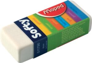 Maped Softy gum medium wit - blister van 2 stuks — productfoto 2