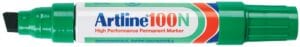 Artline 100N permanent marker in groen met schuine beitelpunt