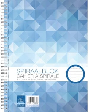 Work spiraalschrift A4 met spiraalbinding, geruit 5x5 en 200 bladzijden