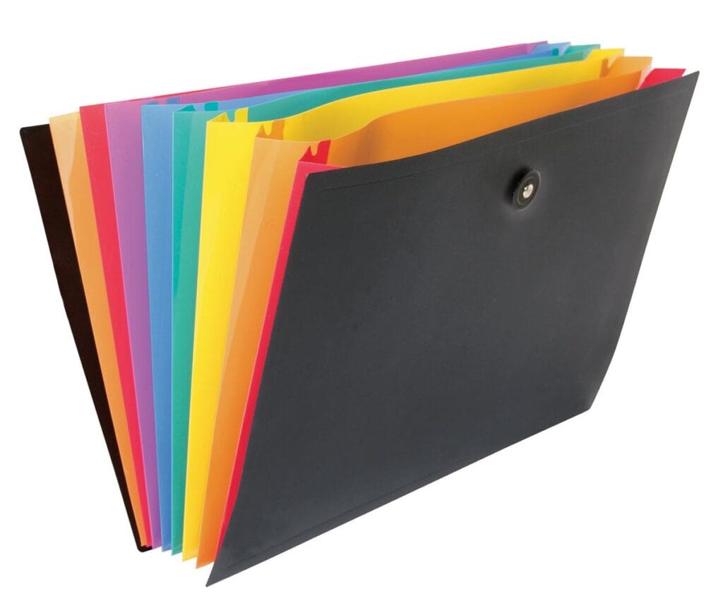 Viquel - Opbergmap voor rugzak met 6 posities – Rainbow Pastel – verticale vakken A4 – beige Viquel - Opbergmap voor rugzak met 6 posities – Rainbow Pastel – verticale vakken A4 – beige