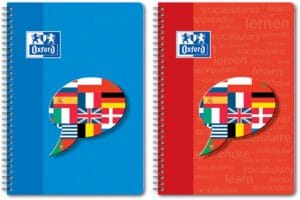 Oxford Vocabulary Coach spiraalschrift A5 met gelijnde bladzijden in geassorteerde kleuren