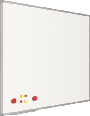 Smit Visual whiteboard van gelakt staal, 120 × 90 cm, magnetisch en wit