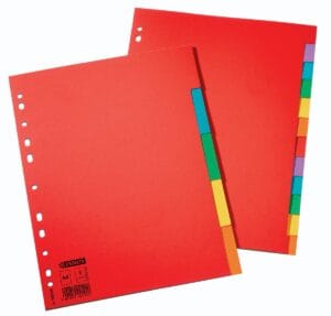 Esselte tabbladen 12 tabs, karton van 220 g/m² — neutrale tabbladen