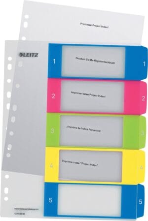 Leitz WOW printbare index, 5 tabs — detail 2
