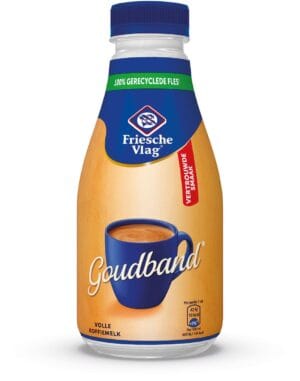 Fles Friesche Vlag Goudband koffiemelk van 300 ml