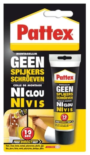 Pattex montagelijm Geen Spijkers & Schroeven, tube van 50 g, op blister — montagemateriaal