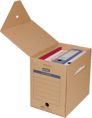 Elba Maxi Tric System archiefdoos A4 - 23,6 × 33,3 × 30,8 cm, beige — productfoto 2