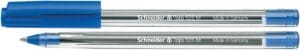 Schneider Tops 505 balpen medium met blauwe inkt en transparant lichaam