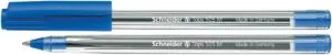 Schneider Tops 505 balpen medium met blauwe inkt en transparant lichaam