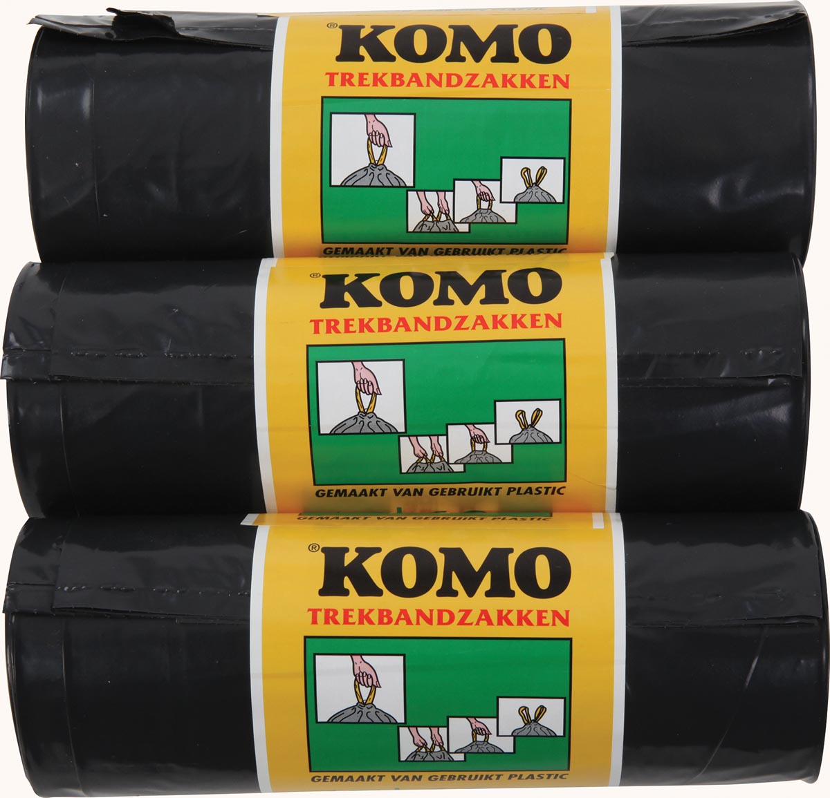 Correct minimum stilte Komo vuilniszakken met trekbandsluiting, 43 micron, 60 liter, 1 rol, 15  zakken | Portaal Check