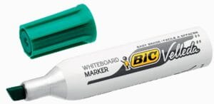 Bic Velleda 1781 whiteboardmarker groen - schuine punt, 3-6 mm — productfoto 2