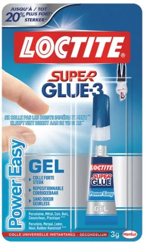 Tube Loctite Power Easy secondelijm van 3 g op blister