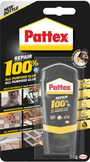 Pattex 100% lijm in tube van 50 g op blister