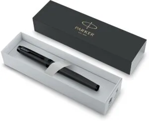 Parker IM rollerpen in zwart met giftbox
