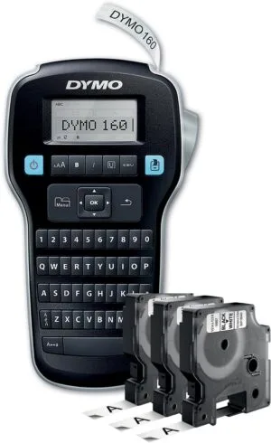 Dymo LabelManager 160 Value Pack: 3 x D1 tape, zwart op wit, 12 mm + 1 x LabelManager 160P, qwerty