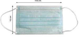 Merkloos Mondmasker voor kinderen type IIR - 14,5 × 9,5 cm, doos van 50 stuks — productfoto 2