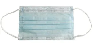 Doos met 50 kindermondmaskers type IIR van 14,5 × 9,5 cm met vormbare neusbrug