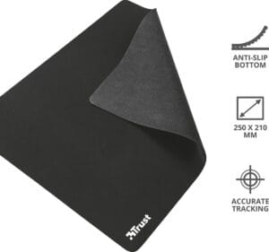 Trust muismat M - zwart, 25 Ć 21 cm ā productfoto 2