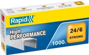 Doos Rapid nietjes 24/6 strong, gegalvaniseerd, 1.000 stuks