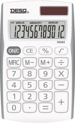 Witte Desq Mobile 30202 zakrekenmachine met 12 cijfers