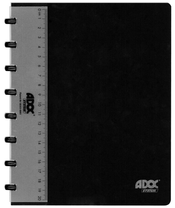 Adoc Classic schrift, ft A5, 144 bladzijden, geruit 5 mm, geassorteerde kleuren - Afbeelding 2