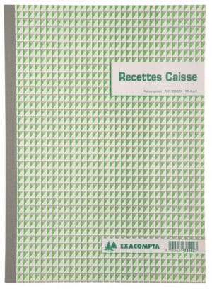 Exacompta recettes caisse A4 Franstalig doorschrijfboek met dupli 50 × 2 vel