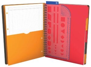 Oxford International managerbook A4+ - 160 bladzijden, geruit 5x5, spiraal — productfoto 2