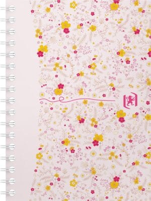 Oxford Floral softcover spiraalschrift A6 - geruit 5 mm, 50 vel, 4 designs — productfoto 2