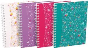 Oxford Floral softcover spiraalschrift A6 met geruit papier en zachte kaft