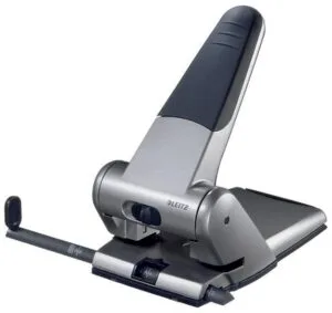 Leitz Heavy Duty 5180 perforator in zilver en zwart met aanleglat
