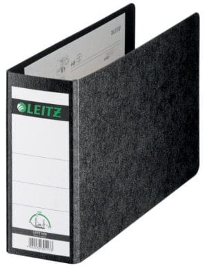 Leitz 180° kartonnen ordner ft A5 dwars, rug van 7,7 cm, zwart — bankordner
