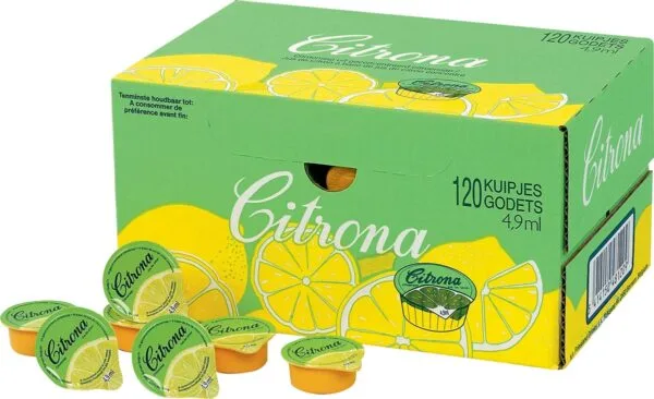 Citrona citroensap, pak van 120 cups van 4,9 ml - Afbeelding 2
