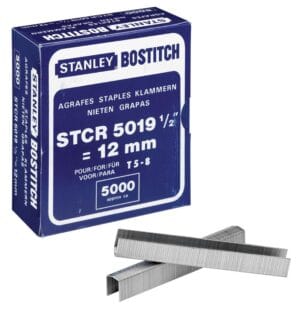 Doos Bostitch nietjes STCR501912E van 12 mm met 5.000 stuks