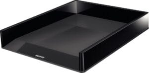 Zwart Leitz Dual brievenbakje met glossy afwerking