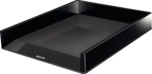 Zwart Leitz Dual brievenbakje met glossy afwerking