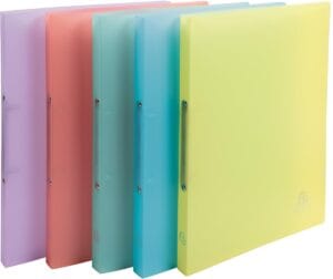 Exacompta Chromaline ringmap A4 in pastelkleuren met twee O-ringen