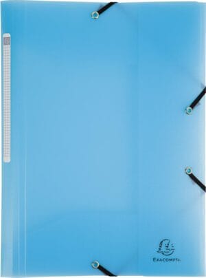 Exacompta Chromaline elastomap met 3 kleppen, met rugetiket, geassorteerde pastelkleuren — detail 2