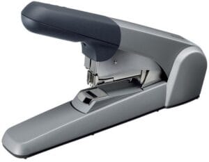 Leitz blokhechter Heavy Duty 5552 in grijs metaal voor nietjes 25/10