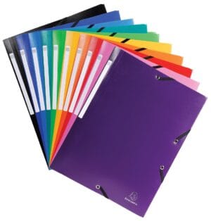 Exacompta elastomap A4 in tien geassorteerde kleuren met elastieksluiting