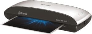 Zilveren Fellowes Spectra lamineermachine voor A4-formaat