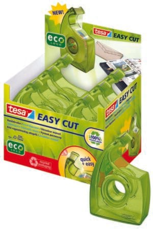tesa Easy Cut handdispenser ecoLogo - groen, voor tape tot 19 mm — productfoto 2