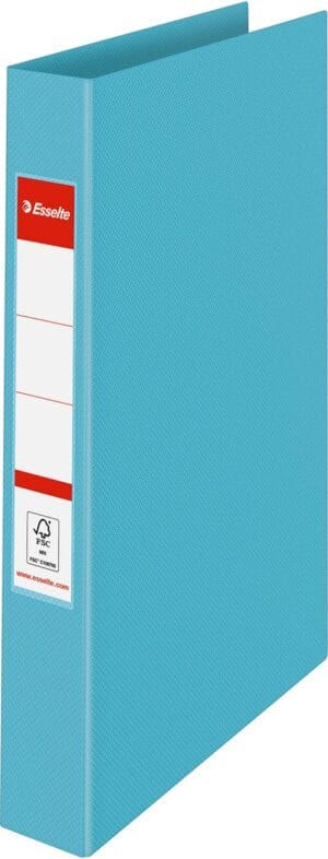 Blauwe Esselte Colour'Breeze ringmap A4 met harde kaft en rugetiket